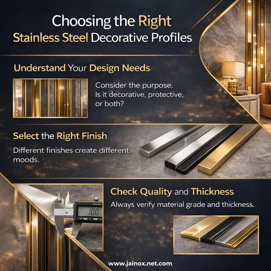 Choosing the Right Stainless Steel Decorative Profiles