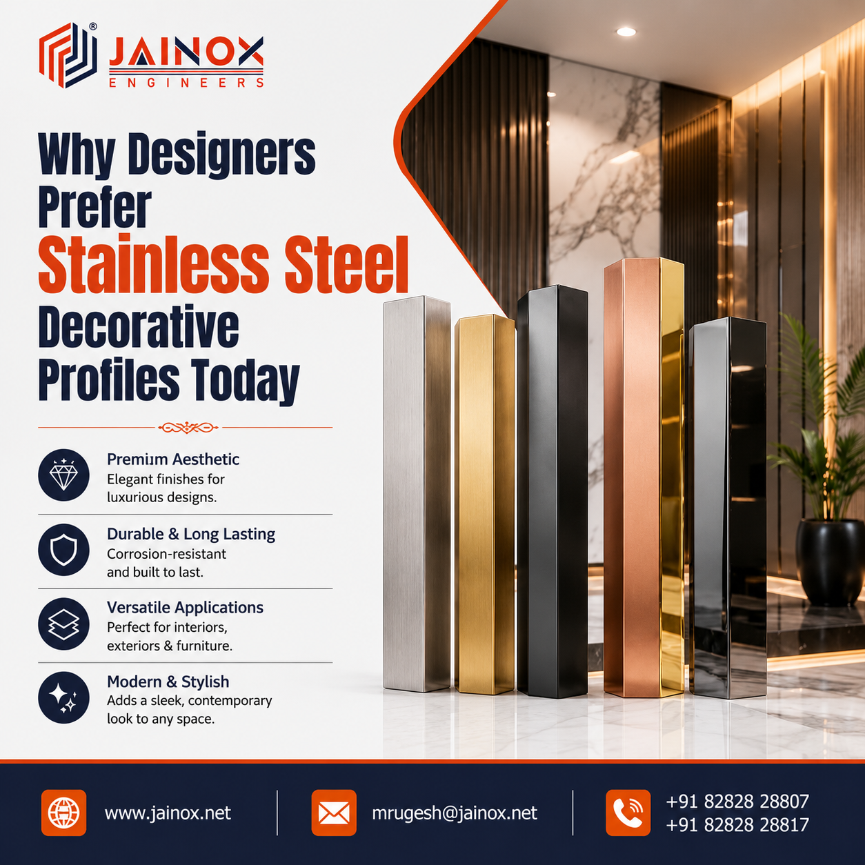 Why Designers Prefer Stainless Steel Decorative Profiles Today