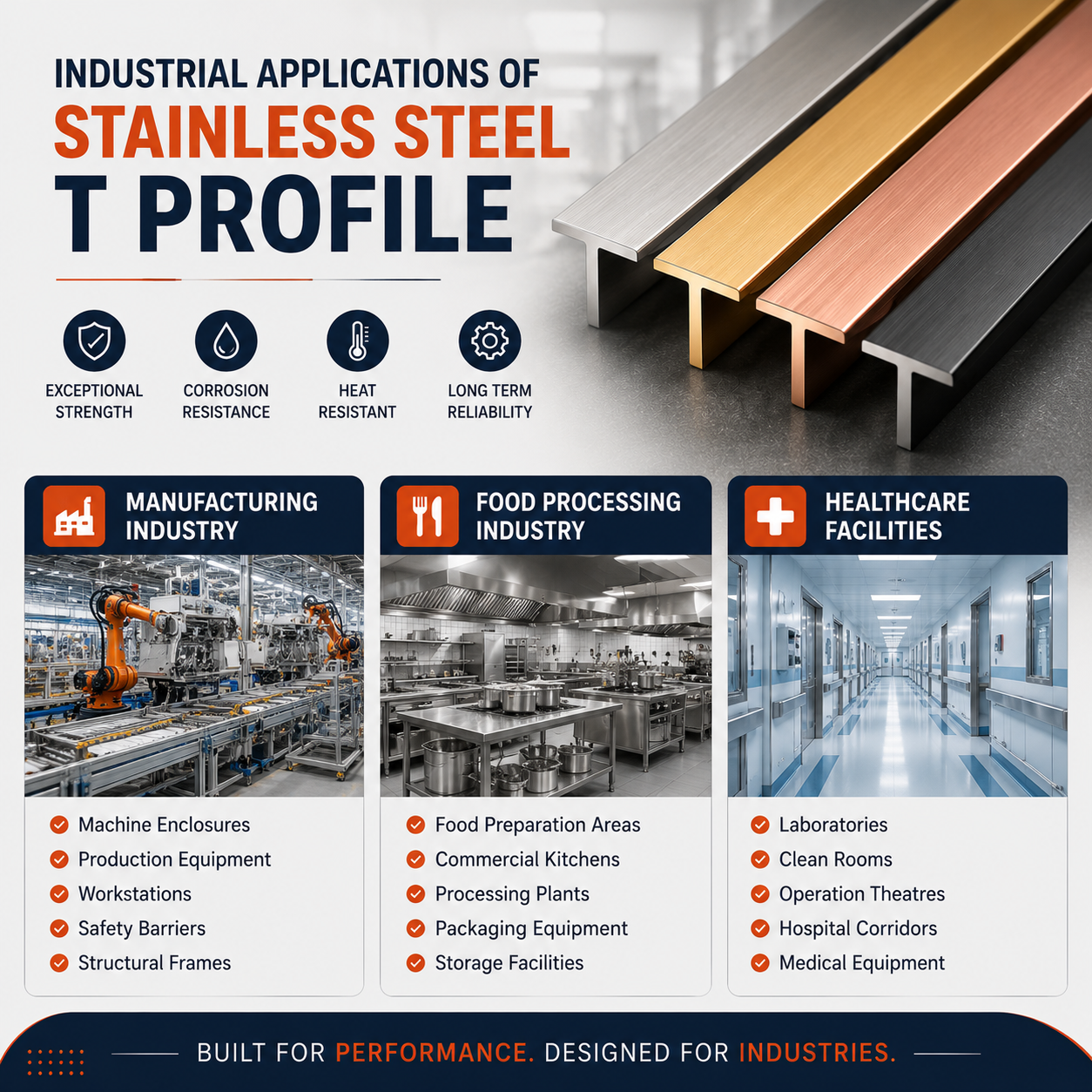 Industrial Applications of Stainless Steel T Profile